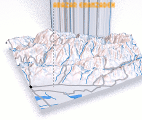 3d view of Emāmzādeh Abāz̄ar